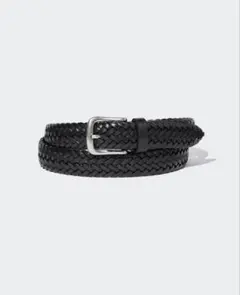 ユニクロ　UNIQLO レザーメッシュベルト　ブラック　中古　L 111cm