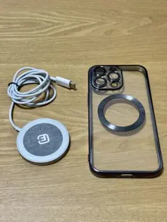 [お得セット]iPhone 15pro max用クリアケースとワイヤレス充電器