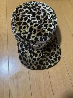 2IDIOTS LABEL ヒョウ柄キャップ ブローチ付き