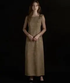 LE’RURE Shoulder ribbon jacquard dressのサムネイル