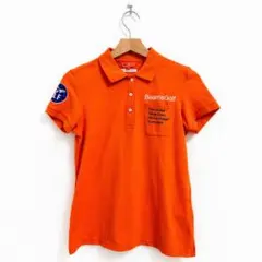 BEAMS GOLF ポロシャツ M オレンジ 半袖 ロゴ ゴルフのサムネイル