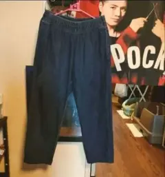 ☆希少☆　GU　デニムシェフパンツ　ブルー系　Sサイズ