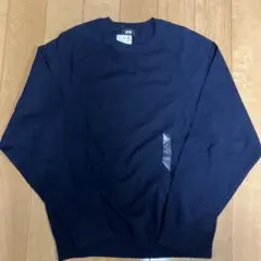 新品未使用UNIQLO ウォッシャブルコットンブレンドクルーネックセーター S