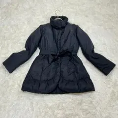 美品✨ ジェイアンドアール 中綿 ダウン コート 黒 リボンベルト 高級