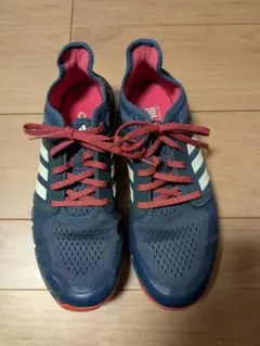 adidas ゴルフシューズ ２７cmネイビー/レッド甲メッシュ