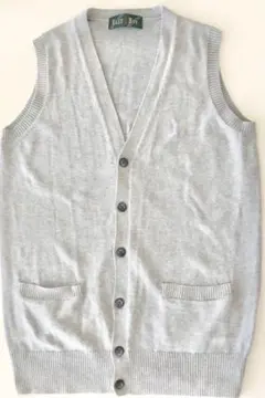 EASTBOY スクールベスト　Vネック　　前開き　灰　グレー