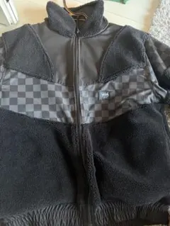 VANS フリースジャケット ブラック チェック柄