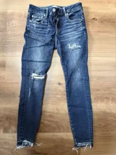 AZUL BY MOUSSY スキニーデニム ダメージ加工 Sのサムネイル