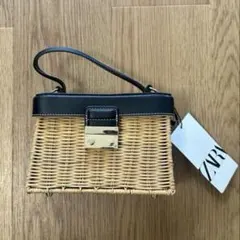 【新品未使用】ZARA かごバッグショルダー付き