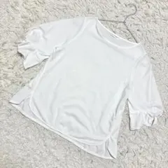 a.v.v standard 五分袖トップス　シャツ　ブラウス　ホワイト(XS)