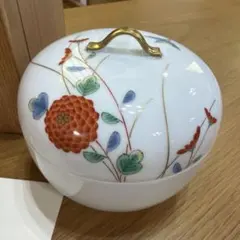 新品　未使用品　深川製磁 蓋物 菓子鉢 有田焼 木箱入りのサムネイル