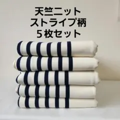 天竺ニットストライプ柄５枚セット