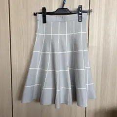 【美品】ダズリン　グレー チェック柄 フレアスカート フリーサイズ