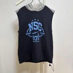 NIKEノースリーブパーカー（M）1972 プリント　スウェット素材