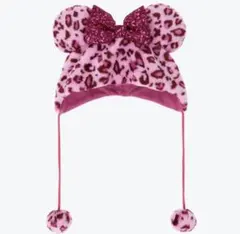 【ディズニー】ファンキャップ ミニー ピンク レオパード ヒョウ柄