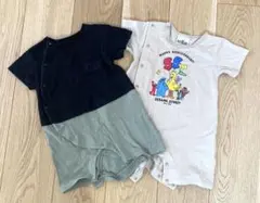 ベビー　半袖ロンパース　2枚セット