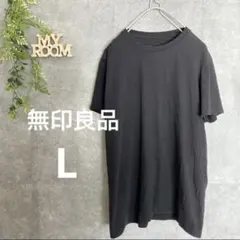 無印良品 Tシャツ 黒 レディース メンズ 綿 夏 半袖 仕事着 普段 ジム Lのサムネイル