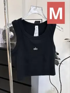 ✨ Alo Yoga クロップドタンクトップ ブラック- M