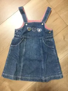 値下げ‼︎ familiar ファミリア デニム ジャンパースカート 90