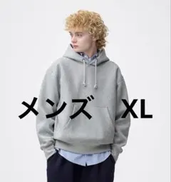 GU ヘビーウェイト スウェットパーカー グレー メンズXL