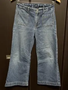 GAP ハイライズ　ワイドレッグ　クロップ