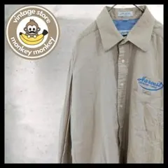 mz94 アイゾッド　オーバーサイズ　ワークシャツ　ボタンダウン　刺繡ロゴ