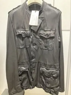 NEIL BARRETT ハリントンジャケット ナッパレザー ニールバレット 黒 