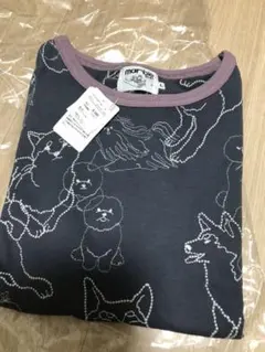 シバ犬　刺繍Tシャツ　マーブルシュッド　キッズ　Lのサムネイル