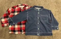 無印良品　キッズ　シャツ100 2枚セット
