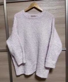 AS KNOW AS ピンク　フワフワニット 長袖