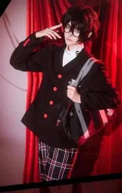 SuperGroupies ペルソナ5 主人公　メガネ　コスプレ　雨宮蓮 SuperGroupies ペルソナ5 主人公 メガネ コスプレ 雨宮蓮 - メルカリ