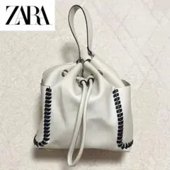 ザラ ベーシック ZARA BASIC 巾着型 ハンドバッグ バケットバッグのサムネイル