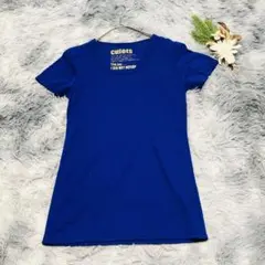 Culots キュロッツ (L) 半袖Tシャツ 青 シンプル レディース 綿混