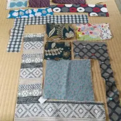 布地 はぎれセット 多色 パターン入り　ハギレまとめ売り　輸入生地あり