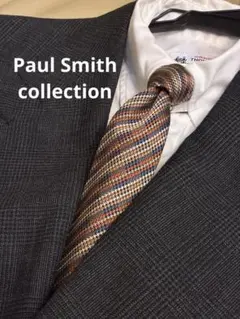 【美品】ポールスミス　マルチカラーストライプ　シルクネクタイ