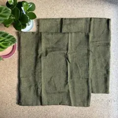 Khooti 2枚セット クッションカバー シンプル　ポリジュート