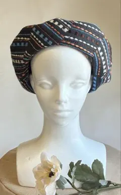 リバーシブルベレー帽　カシミヤ