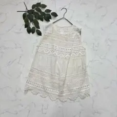 sea NEW YORK レースワンピース フレンチスリーブ シルクインナー付き
