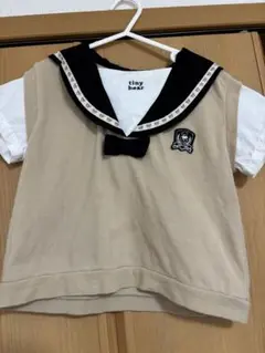 tiny bear セーラー襟 半袖シャツ　タイニーベア　アプレ