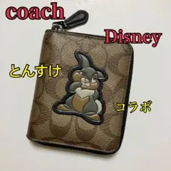 希少★COACH★Disney★コラボ★とんすけ★財布★二つ折り★シグネチャーのサムネイル