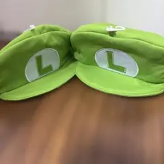 新品 バンダイ スーパーマリオ ルイージ ×2個帽子 キャップ　ハロウィン