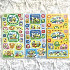 【平成レトロ】 サンリオ シール　けろけろけろっぴ　3種6枚　当時物　ごほうび