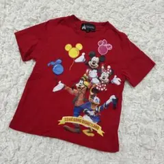 香港 ディズニーランド 赤 ミッキー Tシャツ