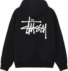 Stüssy ブラック ジップアップパーカー