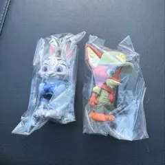 ズートピア ソフビパペットマスコット　ニック　幼少期　ジュディ　セット