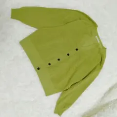 Alphabet's alphabet ライムグリーンカーディガンFREEサイズ