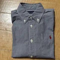 美品　ラルフローレン　ギンガムチェック　長袖シャツ 120 ボタンダウン