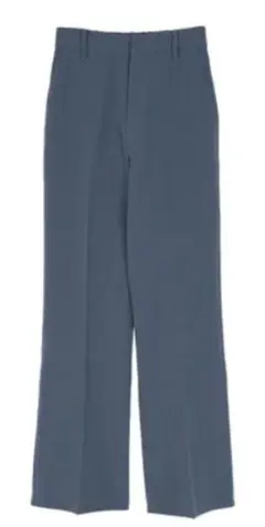 ユアーズ ur's センタープレスフレアパンツ （ネイビー）