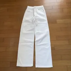 【GU】ハイウエスト セミワイドジーンズ 丈長め