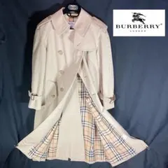 【美品　良品】BURBERRY Vintage トレンチコート　ノバチェックBE